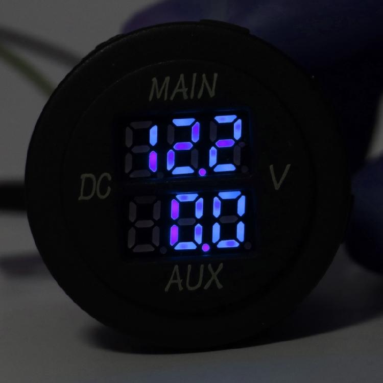 10-60V LED Digital Dual Voltmeter for Car Motocycle Voltage Meter Volt Detector