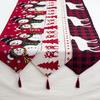 Christmas Runner Table Flag Home Decoration Embroidered Xmas Decor Table