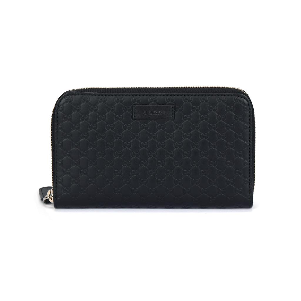 GUCCI Cow Leather Wallet Men's Black 449391-BMJ1G-1000