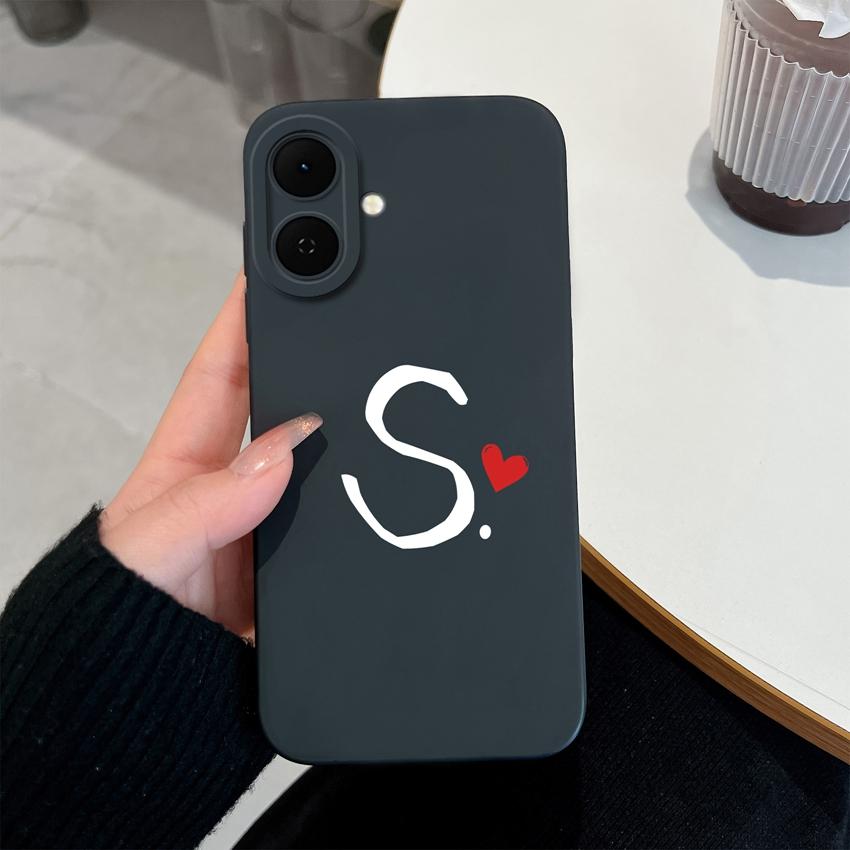 Pink Black Couple Style Phone Cover For Tecno Spark Go 2 3 1 1S Case Simple Letter Housing Soft Silicone Anti Slip Durable Shell