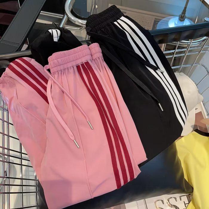 2023 Girls' Stylish Korean Loose Fit Sweatpants - Spring/Autumn Sportswear for Big Kids