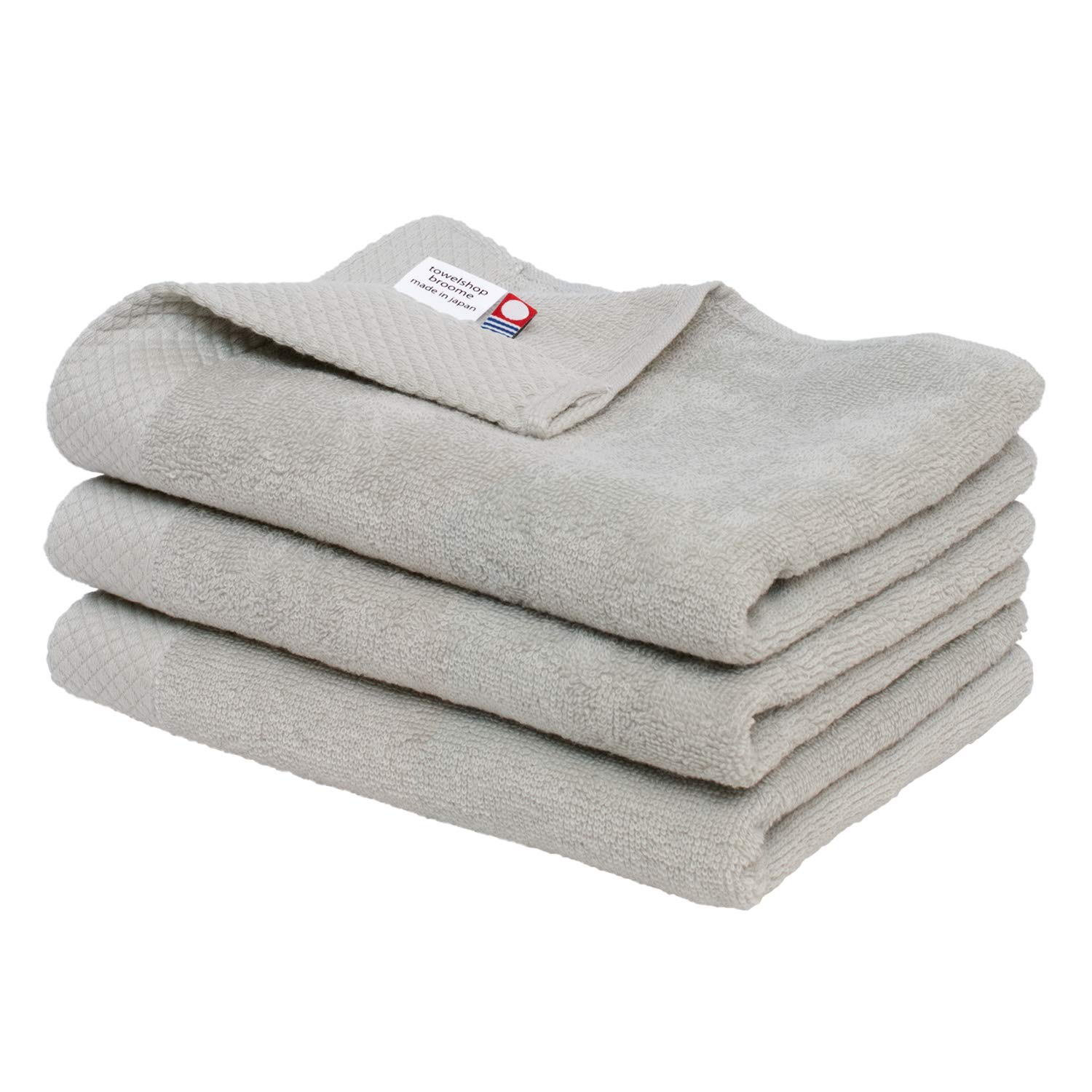 

Bloom Imabari Certified Face Towels, 3-Piece Set, Ciel, Hotel-Grade, Absorbent, Quick-Drying, Indoor Drying, 100% Cotton, Made in Japan (Gray)