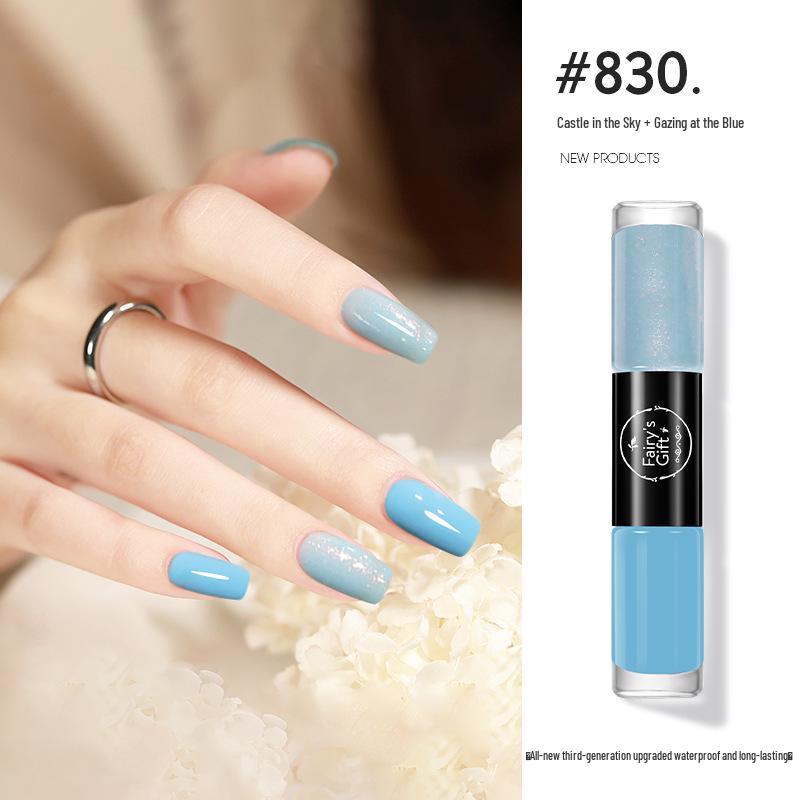 Two-Color Peelable Quick-Dry Waterproof Glitter Nail Polish Set