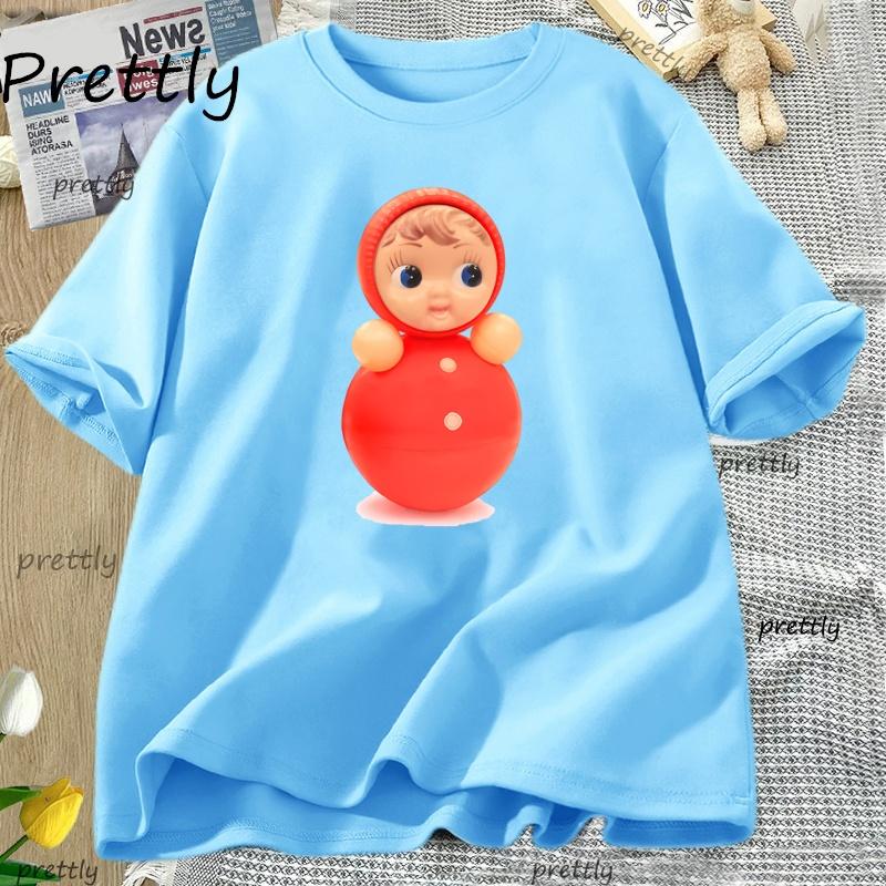 Funny Doll Cotton Cartoon Printed TShirt Womens Fashionable ONeck Loose Short Sleeved Tshirt Female Casual Cute Top Clothes
