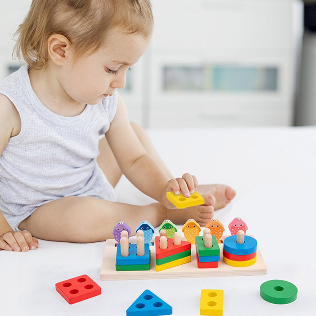 2-in-1 Shape Fishing Set For Preschoolers, Baby Color , Fun Enlightenment, Early Education, Puzzle Toy