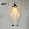 Glowing Ghost for Terrace 1.2/1.8M Hanging Dog on Swing, LED Light Up Cute Puppy Spooky Halloween Party Supplies Swing Ornament Tree, Porch,
