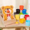 Montessori Baby Concentration Training Set: Ball, Cups, Color Recognition, Matching, Spoon, Hand-Eye Coordination Toy