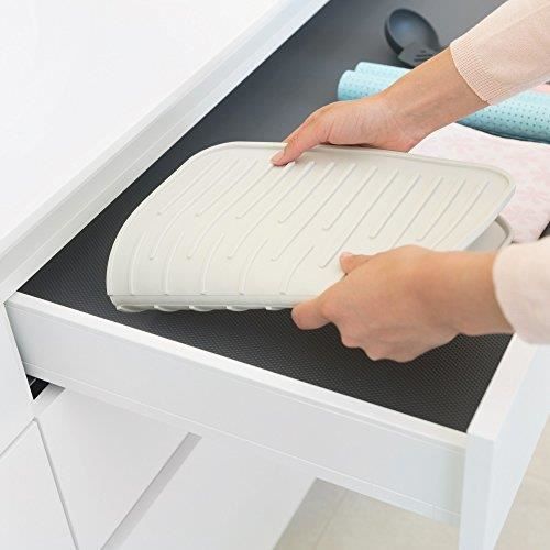 Tappetino scolapiatti - brabantia - light grey - silicone - antiscivolo - facile à nettoyer