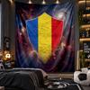 Wall Hanging Tapestry Romania Football Print Cloth for Living Room Bedroom Home Decor