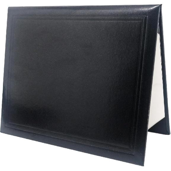 GraduationMall 8 x10 Smooth Padded Diploma Cover Certificate Holder Black