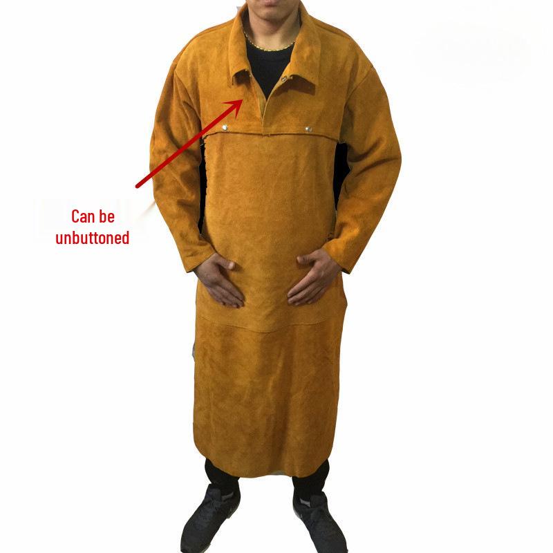 Cowhide Welding Suit with Integrated Protective