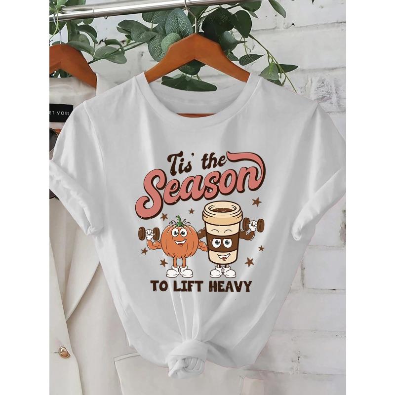 

Женская повседневная футболка с принтом, короткий рукав, круглый вырез, весна-лето, машинная стирка S