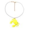 Collana Trendy con Ciondolo Granchio Multicolore Catena Clavicola in Lega Multicolore Gioiello Statement Per Uso Quotidiano