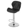WEST stool - black eco-leather / chrome base x 2