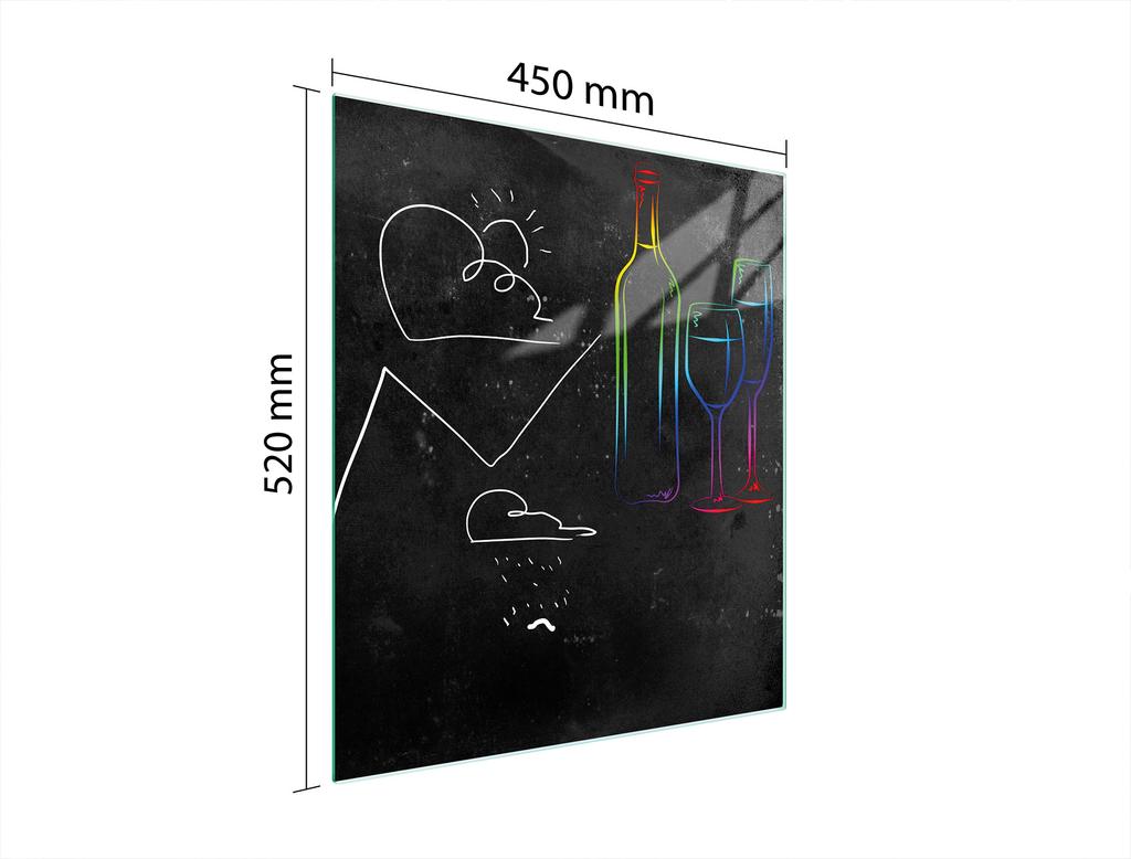 TAGLIERE IN VETRO 45x52 NERO