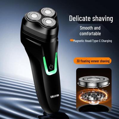 Nuovo Rasoio Elettrico Magnetico da Uomo a Tre Testine con Funzione di Ricarica per Auto, Rasoio Ricaricabile