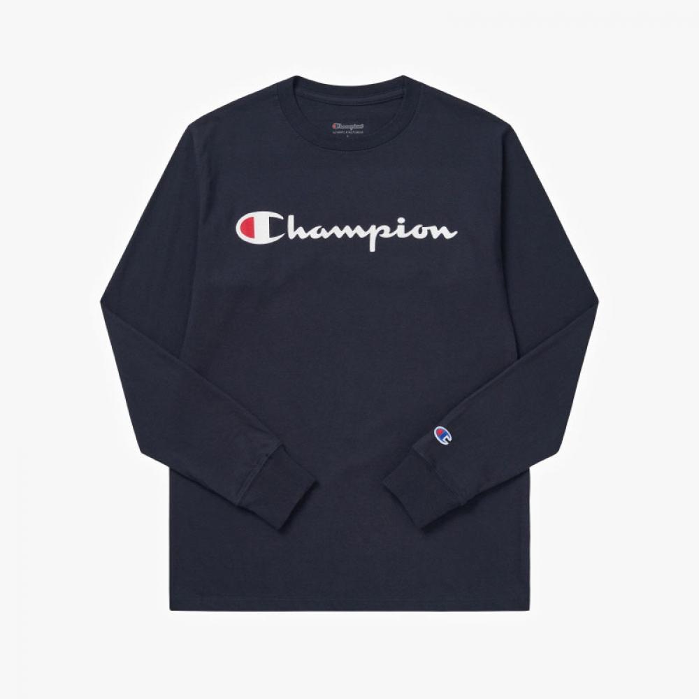 Champion Gt78h Y06794 031 ClaSSic Script Graphic Logo Men S Long Sleeve Tee