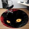 1pc Black Cat Eyes Office Round Area Rug, Indoor Mat Suitable ForOffice, Under Office Chairs Bedroom Living Room Home Decor, Room Deco u62