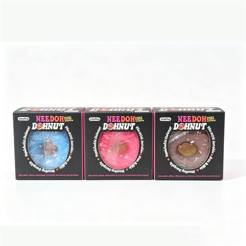 Neehoh Dohnut Non Edible Squish Squeeze Sensory Toy Frosting Swapple Donut Stretch Anti Anxiety Stress Relief Fidget TPR Toy