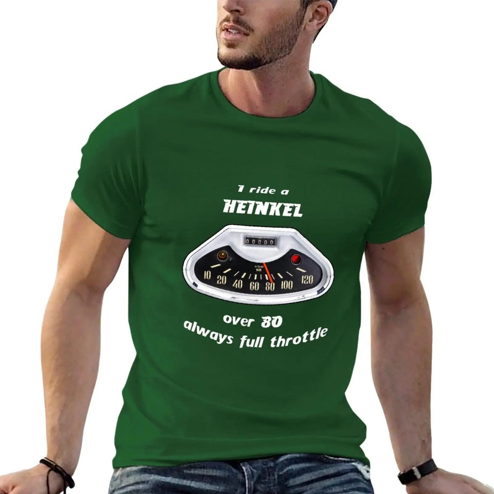 I ride a Heinkel T-Shirt plus size tops customizeds vintage mens graphic t-shirts big and tall 4XL