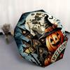 Halloween Welcome Sign with Witch Hat PumpkinFull Moon DecorUmbrella, Portable 3-Fold Compact Umbrella for Men & Women Gift