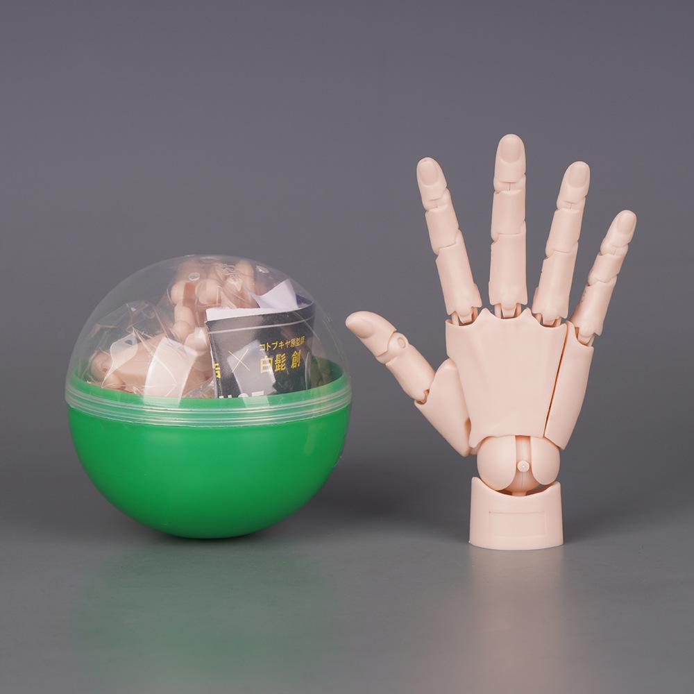 Mini 1/2 Scale Gashapon Palm Model: Super Movable Finger Joints - Left & Right Hands for Drawing & Sketching