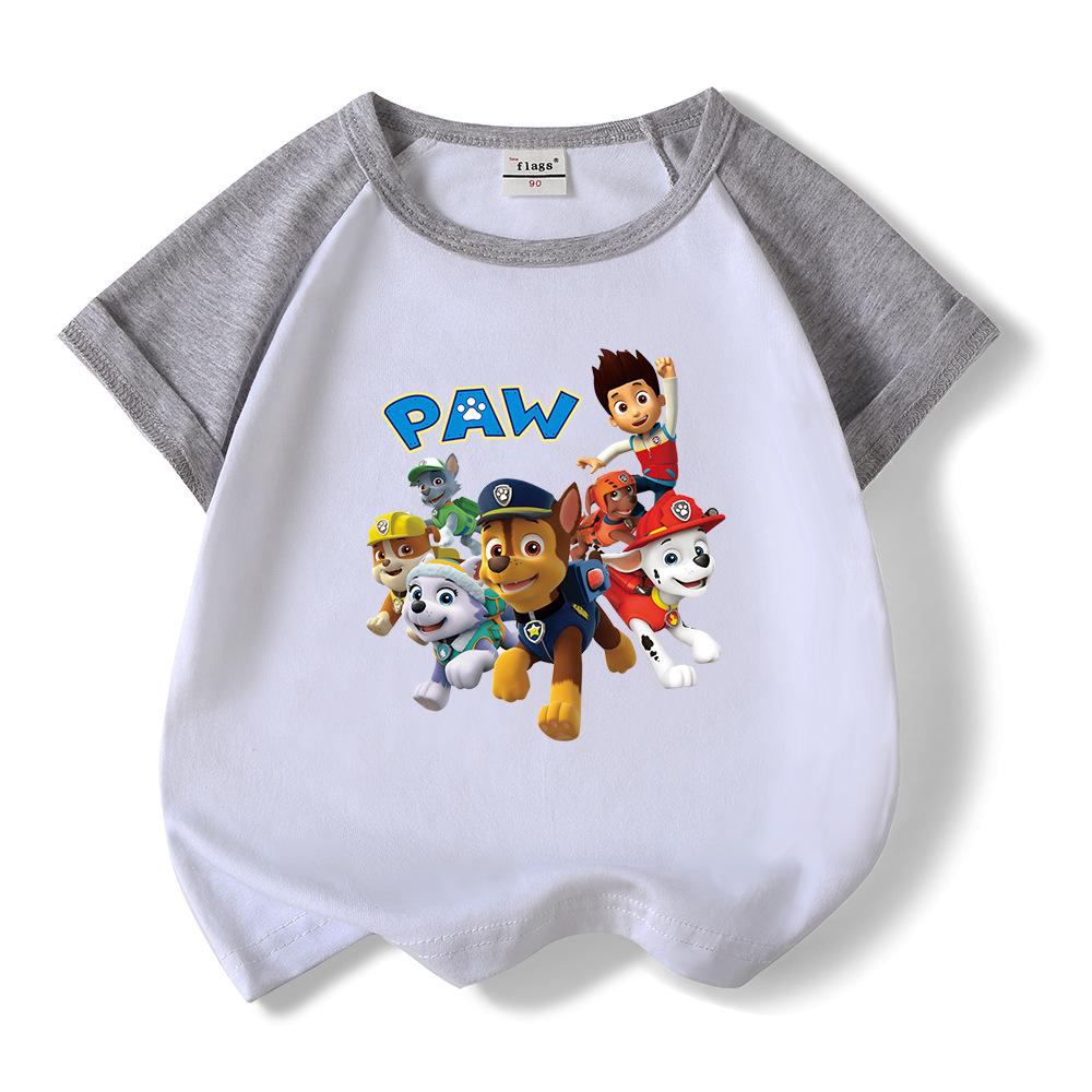 Paw Patrol Summer 2022 Kids' Two-Piece Set: Trendy Short Sleeve T-shirt & Shorts for Boys and Girls