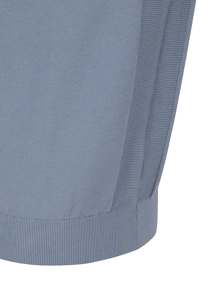 AND Z Men'S V-Neck Textured Long Sleeve T-Shirt_Bze1Ev1102Bl