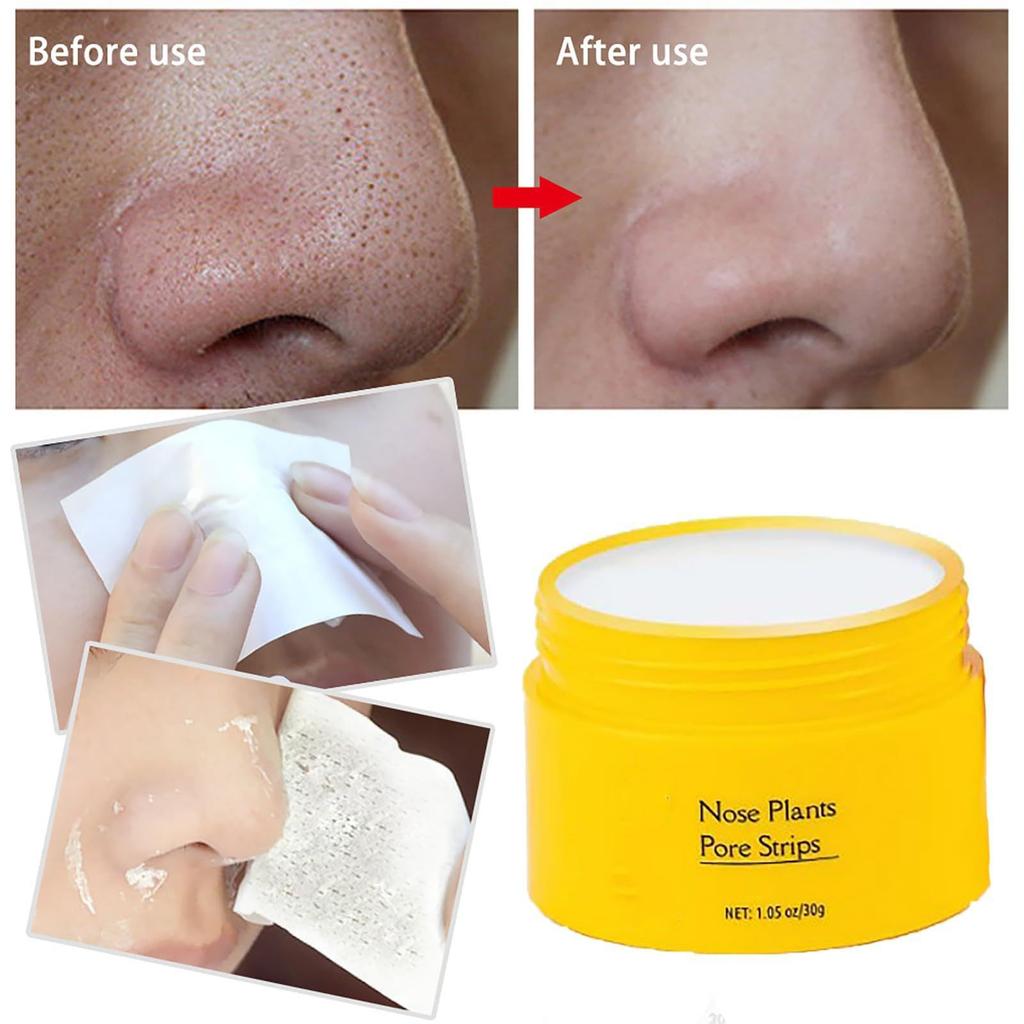 60pcs Peel-Off Blackhead Mask, Nose Plant Pore Cleansing And Purifying Mask, Blackhead Removal