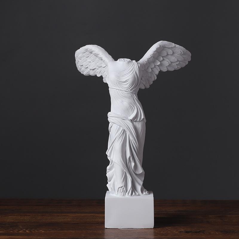 24.5cm Victoria Goddess Figure Sculptures, Roman Winged Victory Samothrace Desktop Ornements Pour Home Decor Collection Gifts