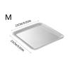 Luxury Square Serving Tray Stainless Steel Thicken Coffee Tray Serving Platters Cafe Restaurant
