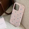 Ins Pink Blue Polka Dots for Apple 16 Mobile Phone Case for IPhone17pro Max Korean Style 14 Soft Case 13 Simple