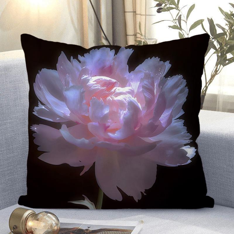 Fantasy Flower Pattern Decorative Pillowcase Living Room Bedroom Square Cushion Pillowcase