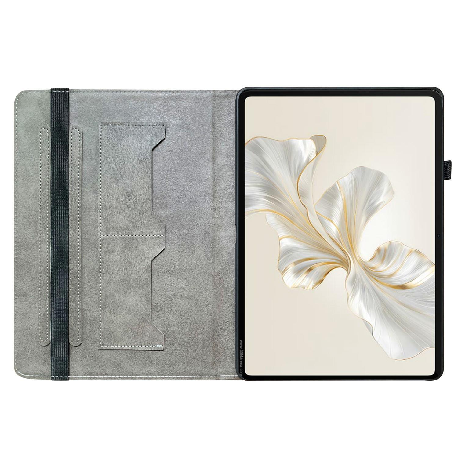 

For Honor Pad X9a Leather Case Pattern Printed Stand Tablet Cover with Card Slots Lotus