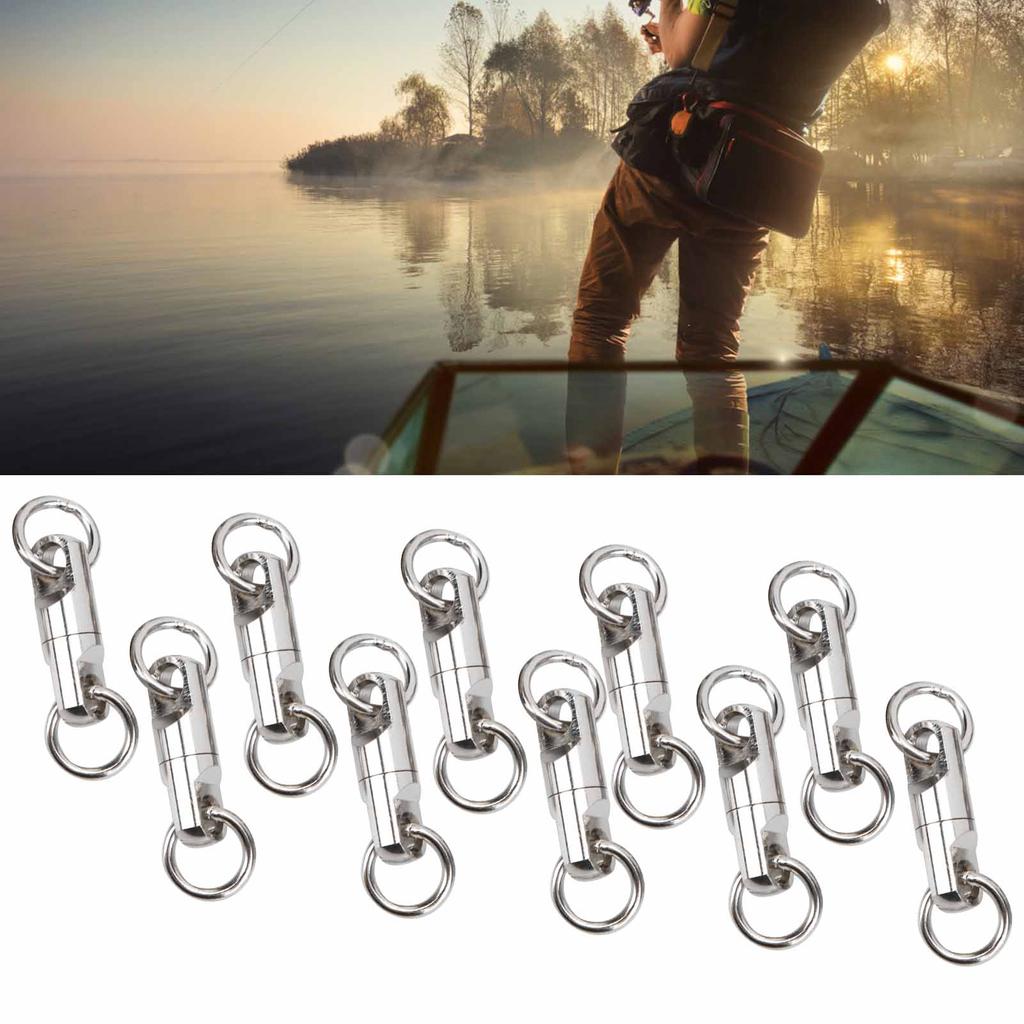 10 Stück 3,5 mm Kugellager Wirbelverbinder Edelstahl Angelkugellager Wirbelverbinder zum Angeln