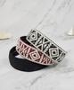 Maia Geometric Pattern Headband - Black