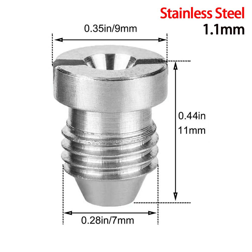 Messing 1,0 mm 1,1 mm 1,15 mm Gewinde Schneeschaum Düsenspitzen + Schaumerzeuger für Schneeschaumlanze Edelstahl Lanzen Düse