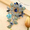 Luxurious and Exquisite Zircon-Encrusted Plant Rose Brooch for Women Elegant Party Clothing Brooch Jewelry Accessories Gift