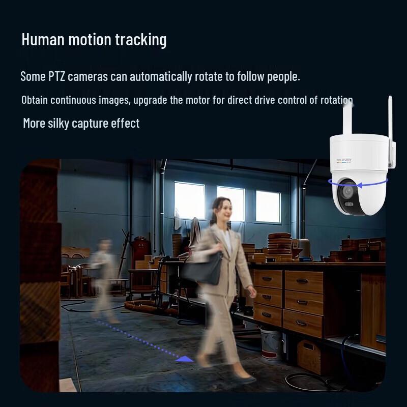 HIKVISION 4MP 4G Esterno Full-Color AI PTZ Telecamera di Sicurezza Spina CN (adattatore incluso)