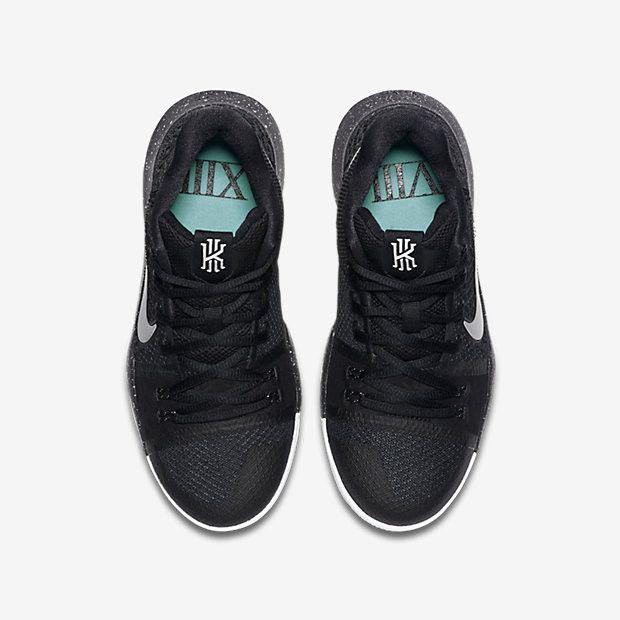 Nike Kyrie 3 Grade School 'Black Ice' (Unisex) Black / Total Crimson-Dark Grey-White Kids' Basketball Shoes 859466 018