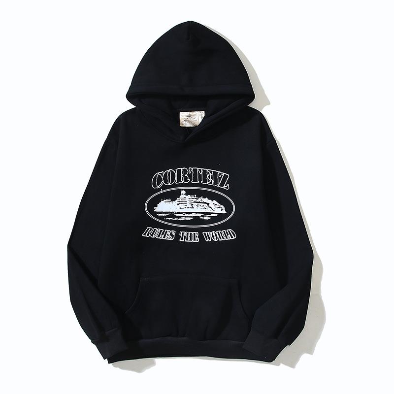 Corteiz Alcatraz Unisex Volný Streetwear Set s mikinou a tepláky