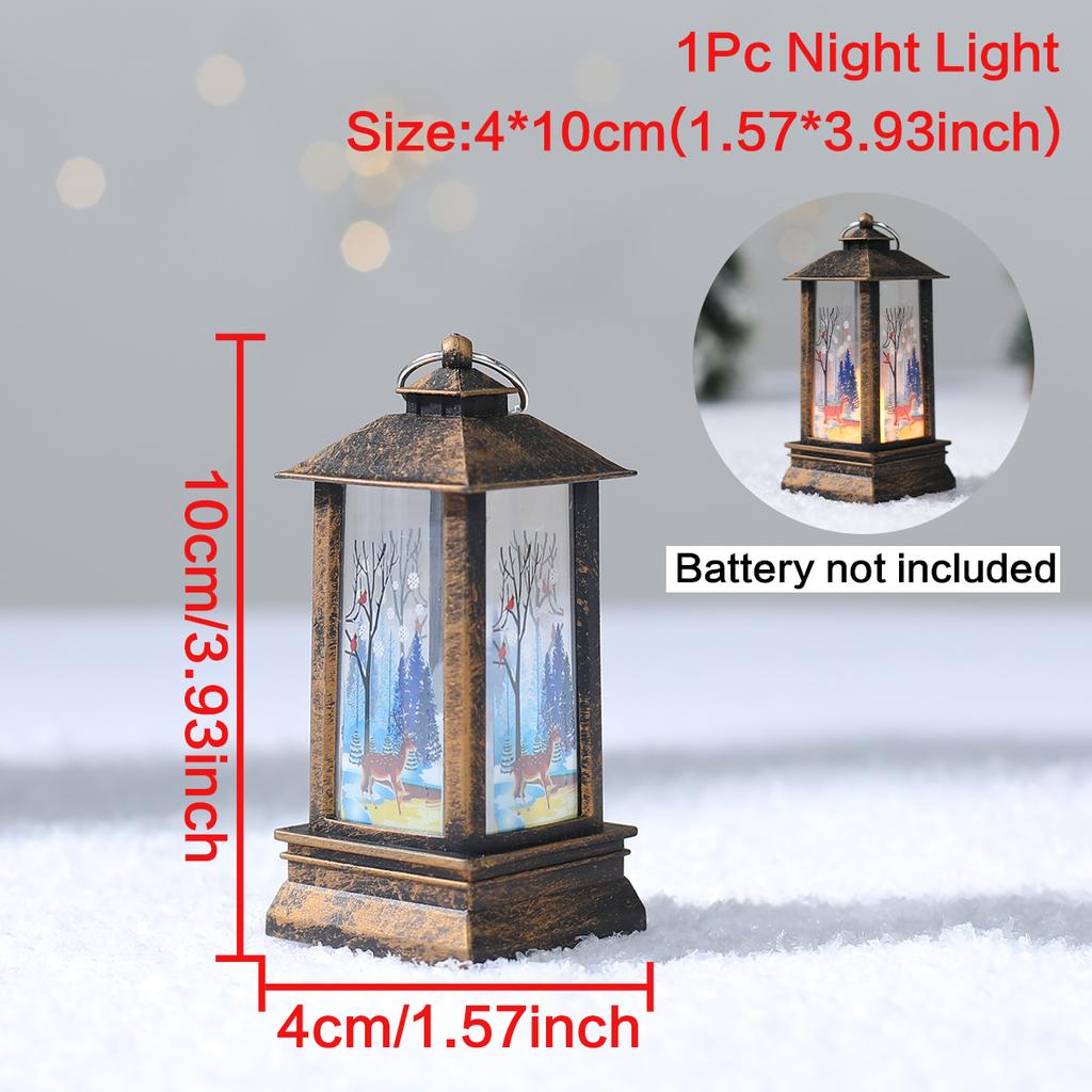 Christmas Lantern Light Ornament Merry Christmas Decorations for Home 2025 Navidad Christmas Tree Decor Xmas Gift New Year 2025