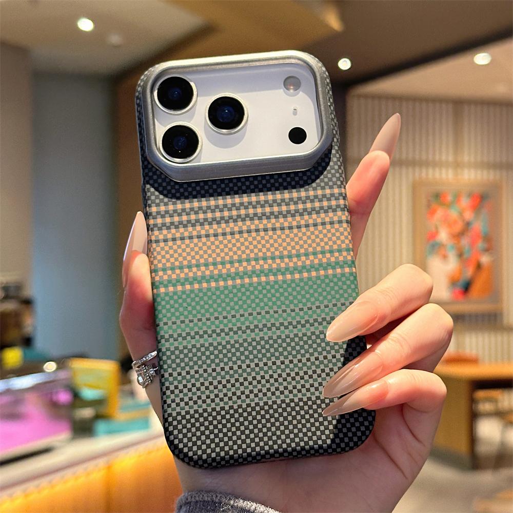 

Ультратонкий цветной матовый чехол из углеродного волокна для iPhone 17 Air 16 15 14 Plus 13 12 Pro Max, тонкий, ударопрочный, жесткий ПК-чехол iPhone Air