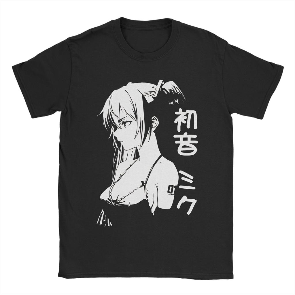 Hatsune Miku T Shirt Unisex Unisex Cotton Vintage Tshirt Round Collar Anime Tees Short Sleeve Clothes Gift Idea