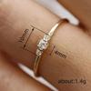 Accessories, Fashionable Light Luxury Exquisite Micro-Inlaid Three-Diamond Zircon Wedding Ring, Simple Tail Ring