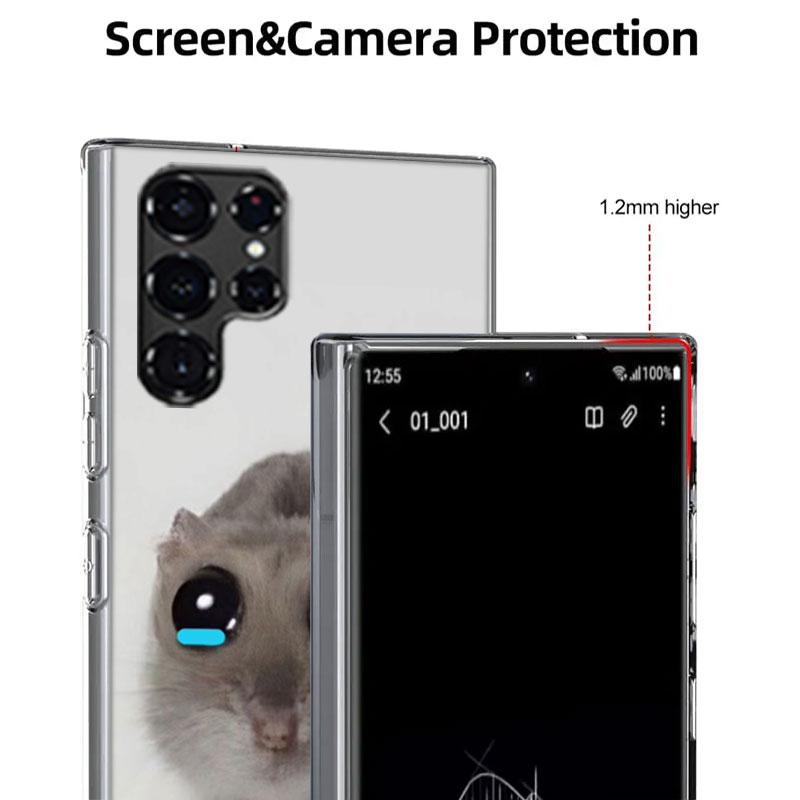 Funny Sad Hamster Meme Cases Phone Case for Samsung Galaxy S26 Ultra S25 Edge S24 S23 FE S21 Plus S20 S22 S10 Cover TPU Capa She