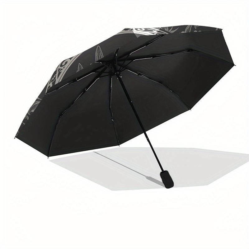 Day of the Dead Skull & Floral Patterned Round RugUmbrella, Portable 3-Fold Umbrella for Men & Women,Christmas Gift ES240