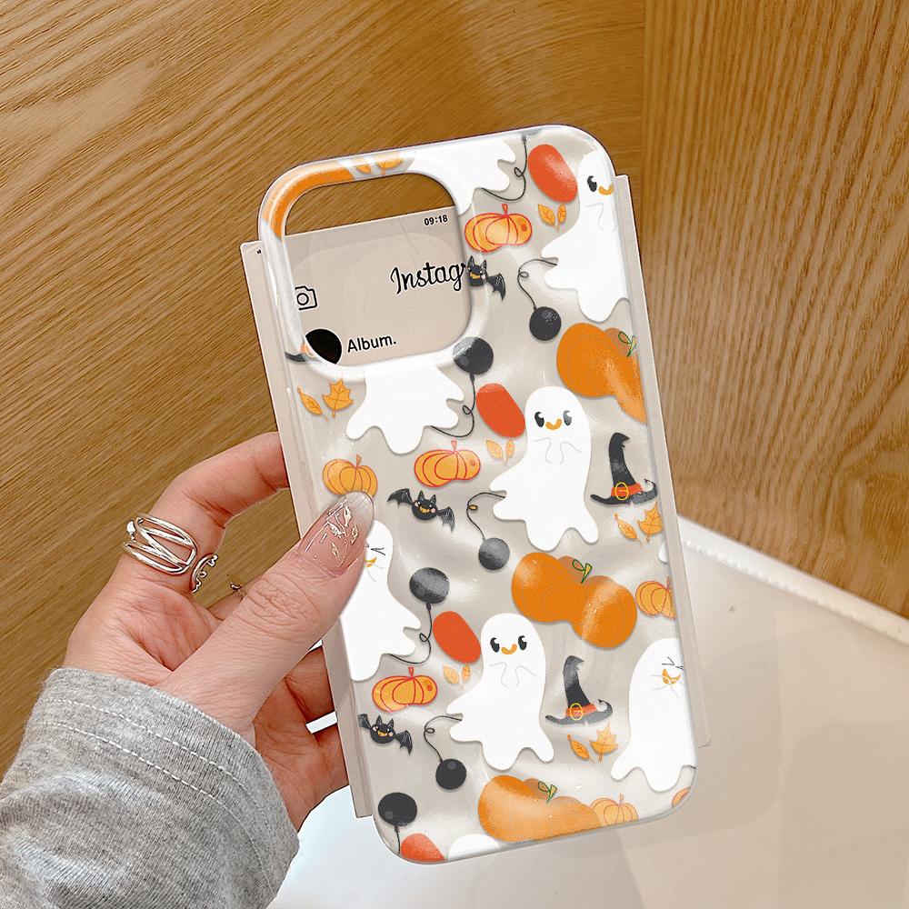 Halloween Cartoon Pumpkin Phone Case For iPhone 17 Air 16 15 14 13 12 11 Pro Max Shockproof Soft Cover Fundas