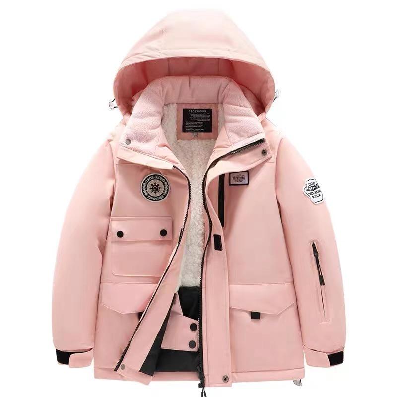 Children's Winter Ski Suit Set: Thick Jacket & Pants for Kids, Boys, and Girls