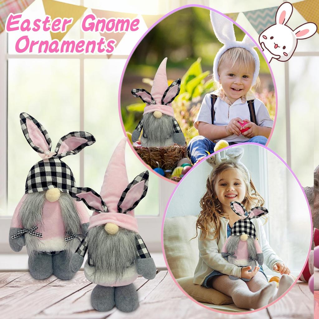 Buy Easter Bunny Dwarf Room Plush Cute Faceless Doll Decoration Holiday ...